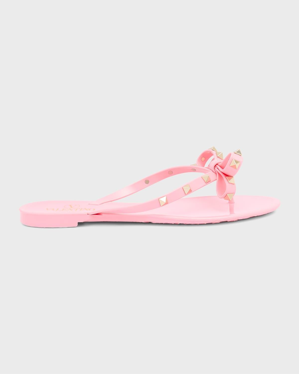 Womens Rubber Rockstud Thongs Product Image