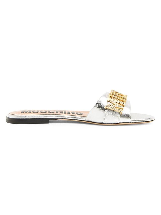 Womens Logo Leather Sandals Product Image