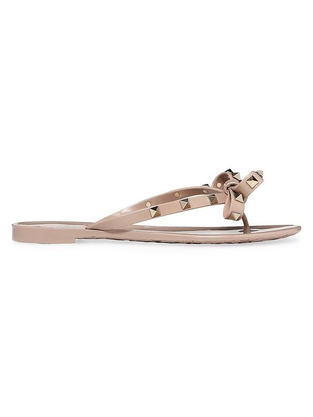 Womens Rubber Rockstud Thongs Product Image