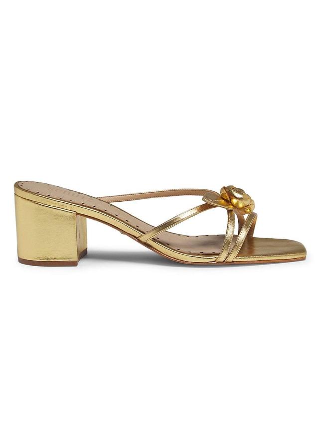 Womens Alma 63MM Metallic Leather Sandals Product Image