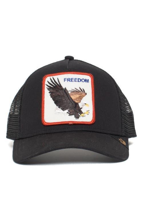 Mens Goorin Bros. Black The Freedom Eagle Trucker Snapback Hat Product Image