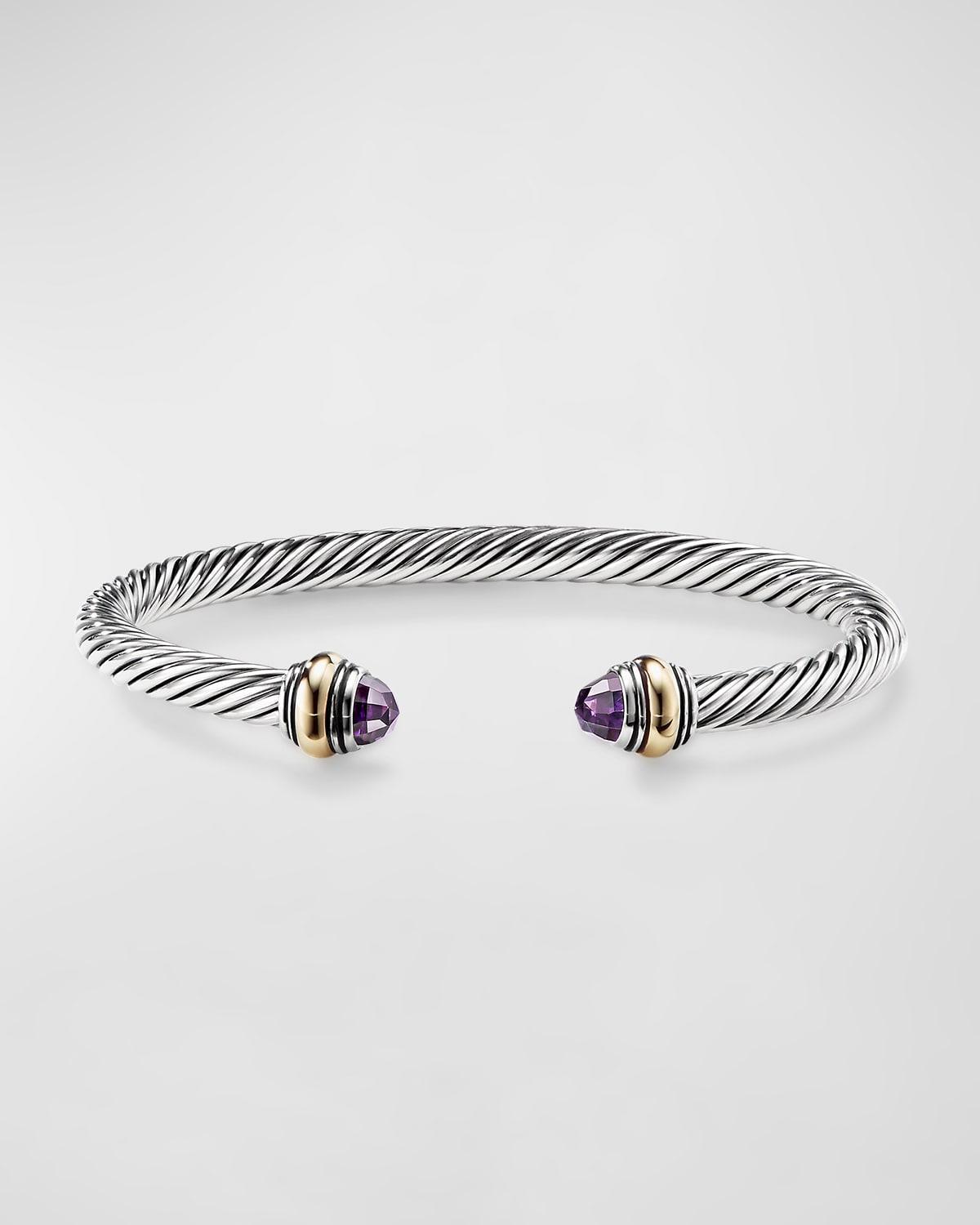 Womens Classic Cable Bracelet In Sterling Silver Product Image