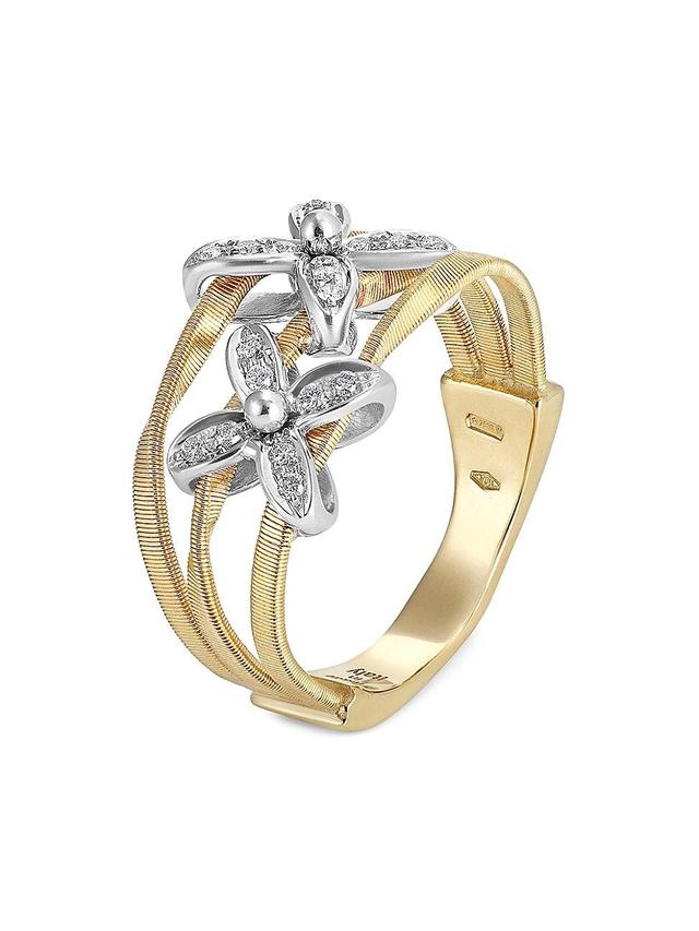 Womens Marrakech Onde Two-Tone 18K Gold & Diamond Ring Product Image