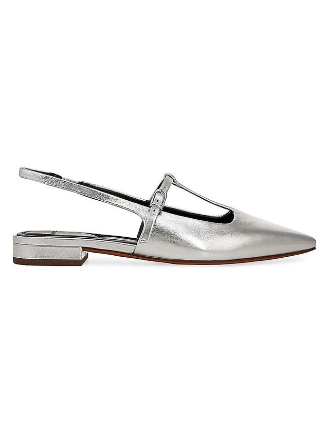 Womens Iliana Metallic Leather Flats Product Image