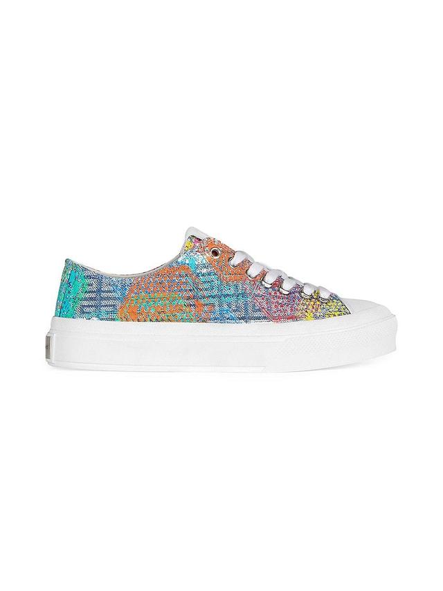 Womens City Sneakers in Printed 4G Denim Product Image