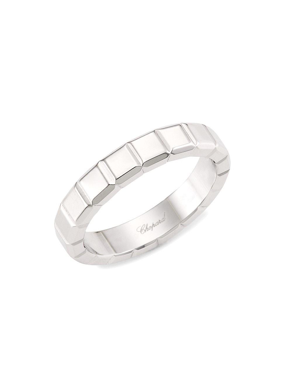 Womens Ice Cube 18K White Gold Ring Product Image