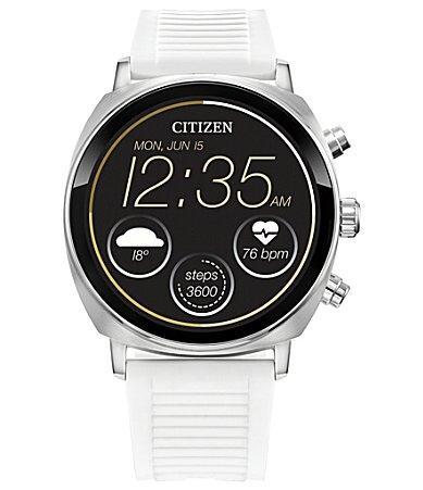 Citizen Unisex CZ Smart White Silicone Strap Watch Product Image