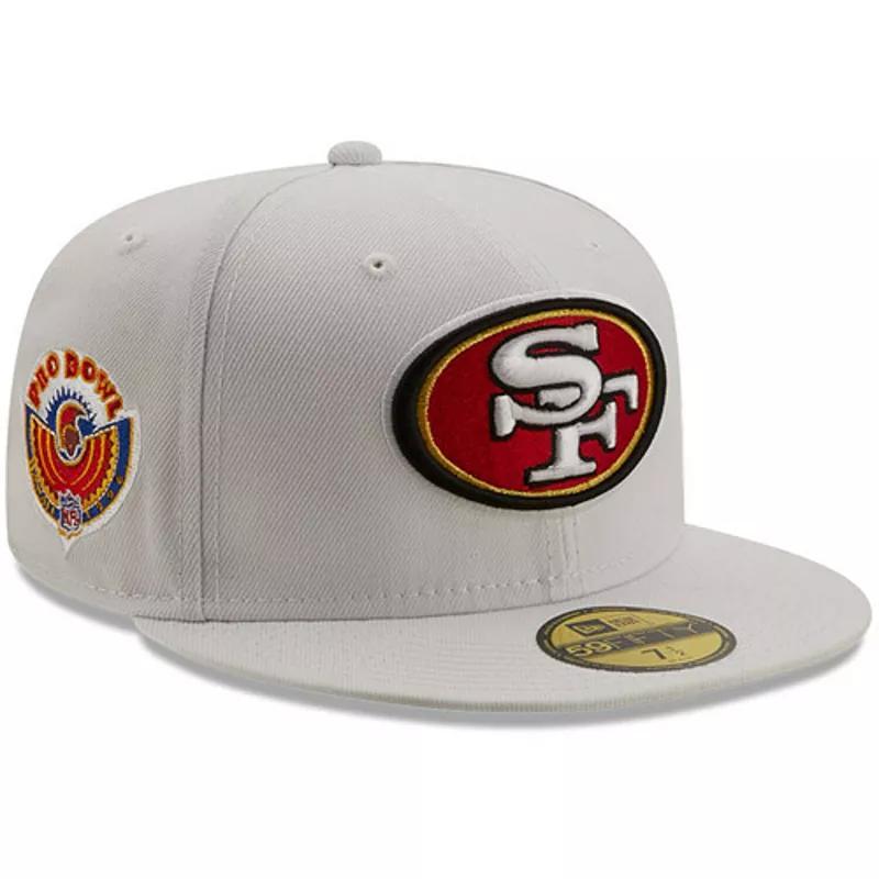 Mens White San Francisco 49ers 1996 Pro Bowl Patch Red Undervisor 59FIFY Fitted Hat Product Image