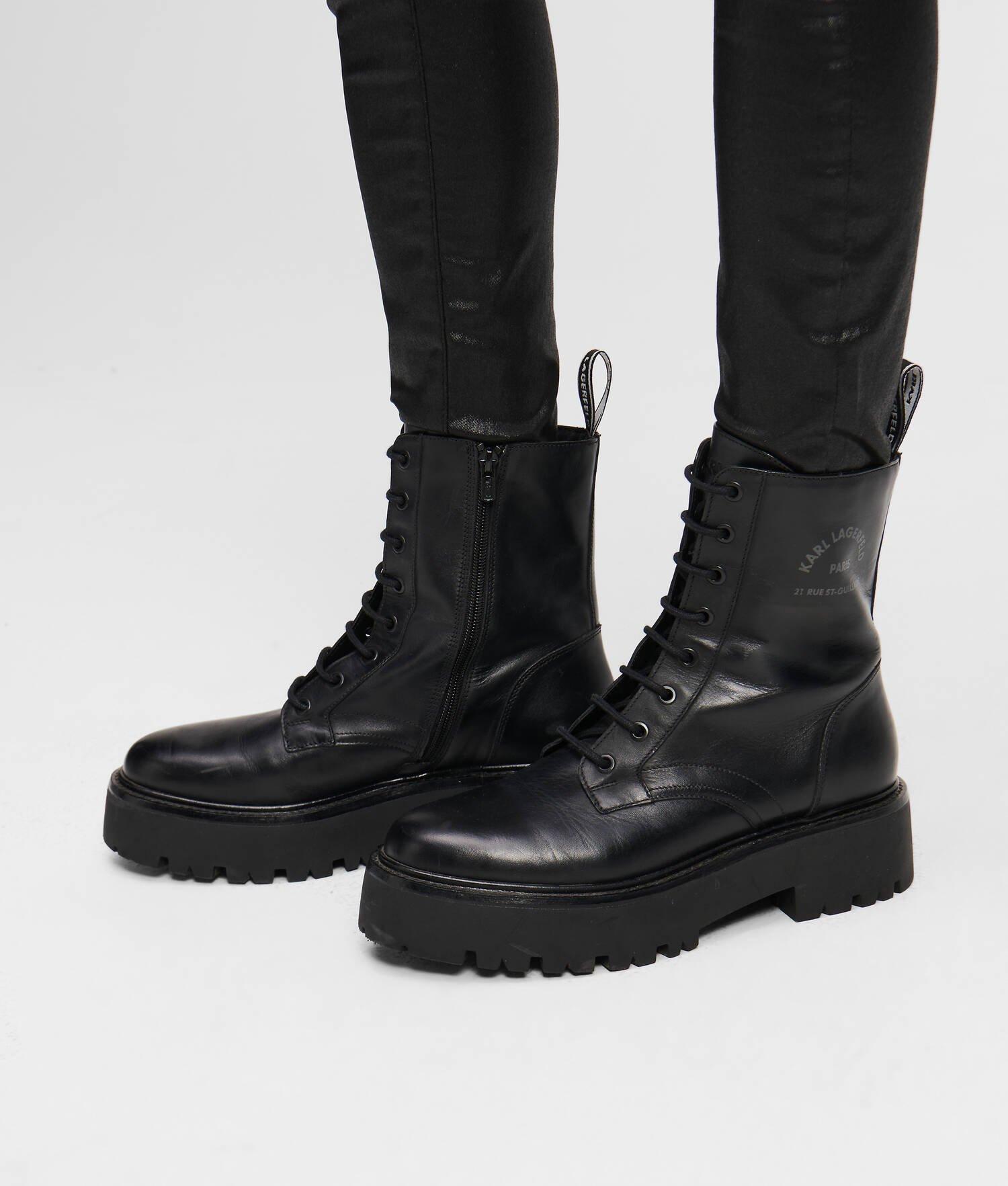 BURLY BIKER LACE-UP BOOTS Product Image