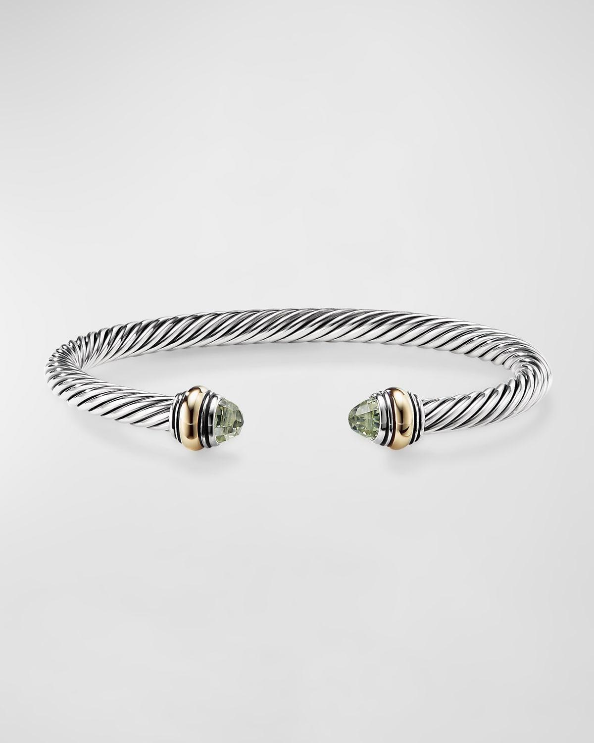 Womens Classic Cable Bracelet In Sterling Silver Product Image