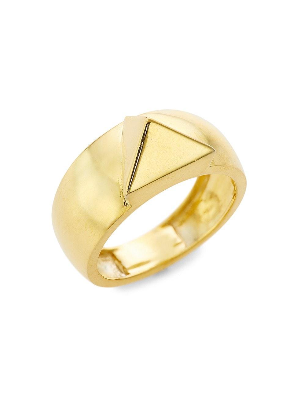 Womens Trilogy 14K-Gold-Plated Pyramid Ring Product Image