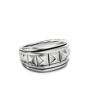 Mens Pyramid Sterling Silver Signet Ring Product Image