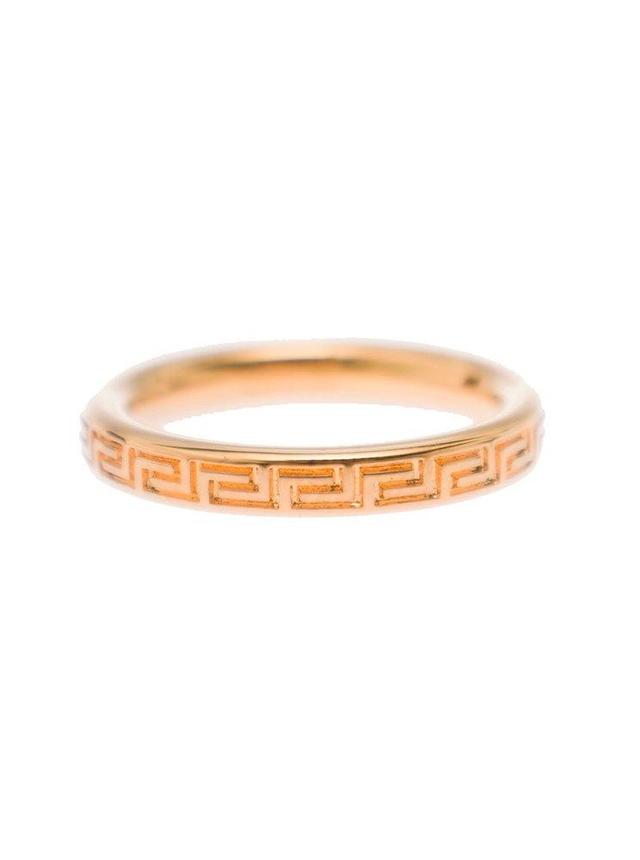 Greek Key Engraved Ring In Gold Product Image