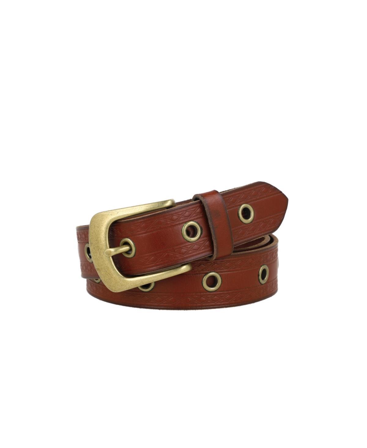 Frye Womens 30mm Embossed Edge Eyelet Leather Belt Product Image