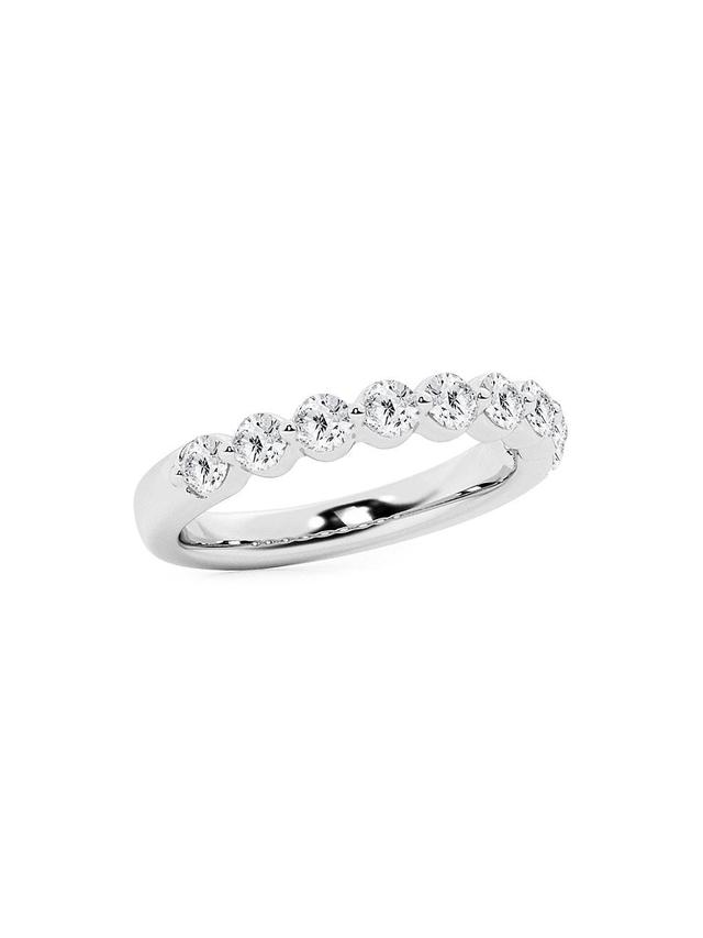 Womens 14K White Gold & 0.75 TCW Lab-Grown Diamond Band Product Image