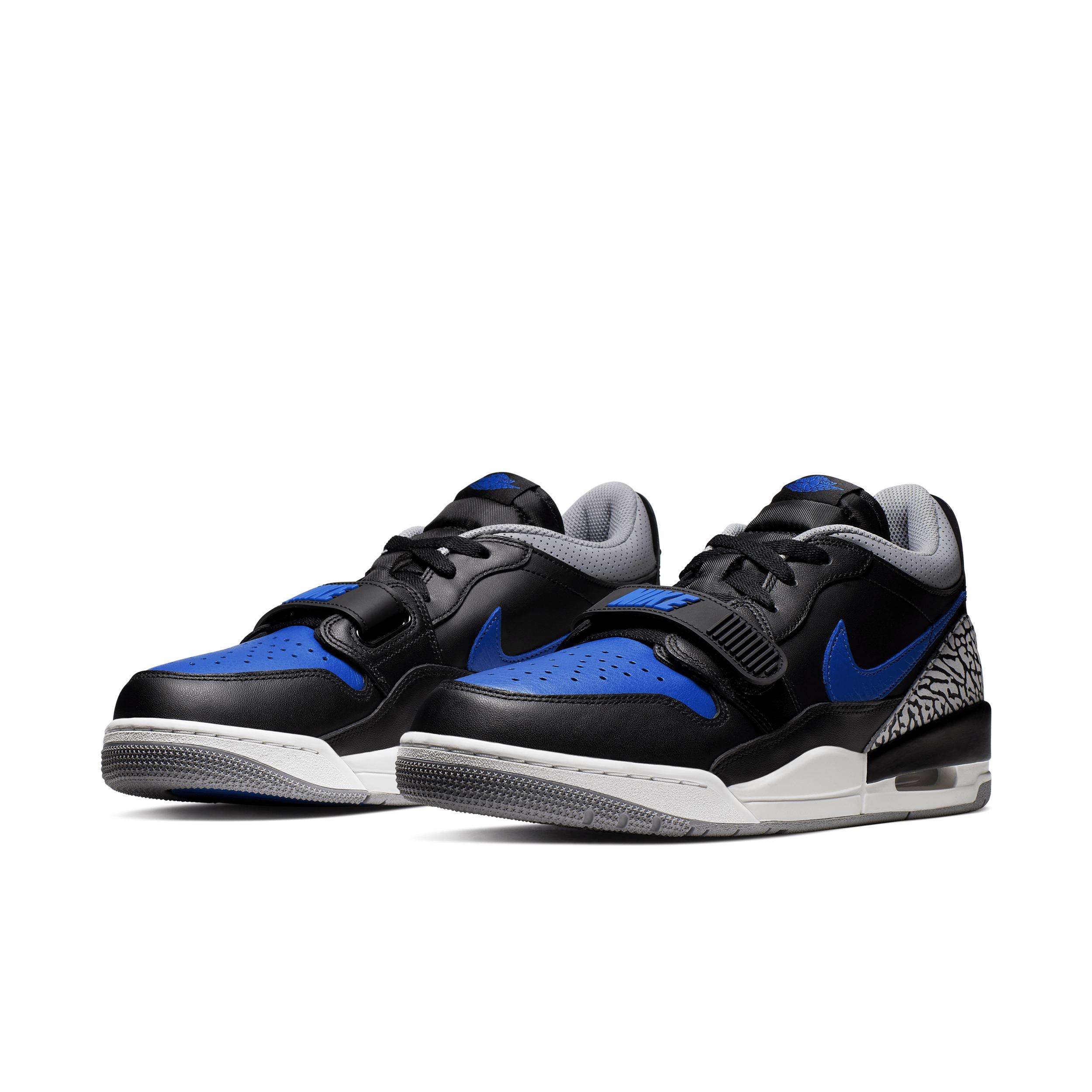 Jordan Mens Jordan Legacy 312 Low - Mens Basketball Shoes Black/Game Royal/White Product Image