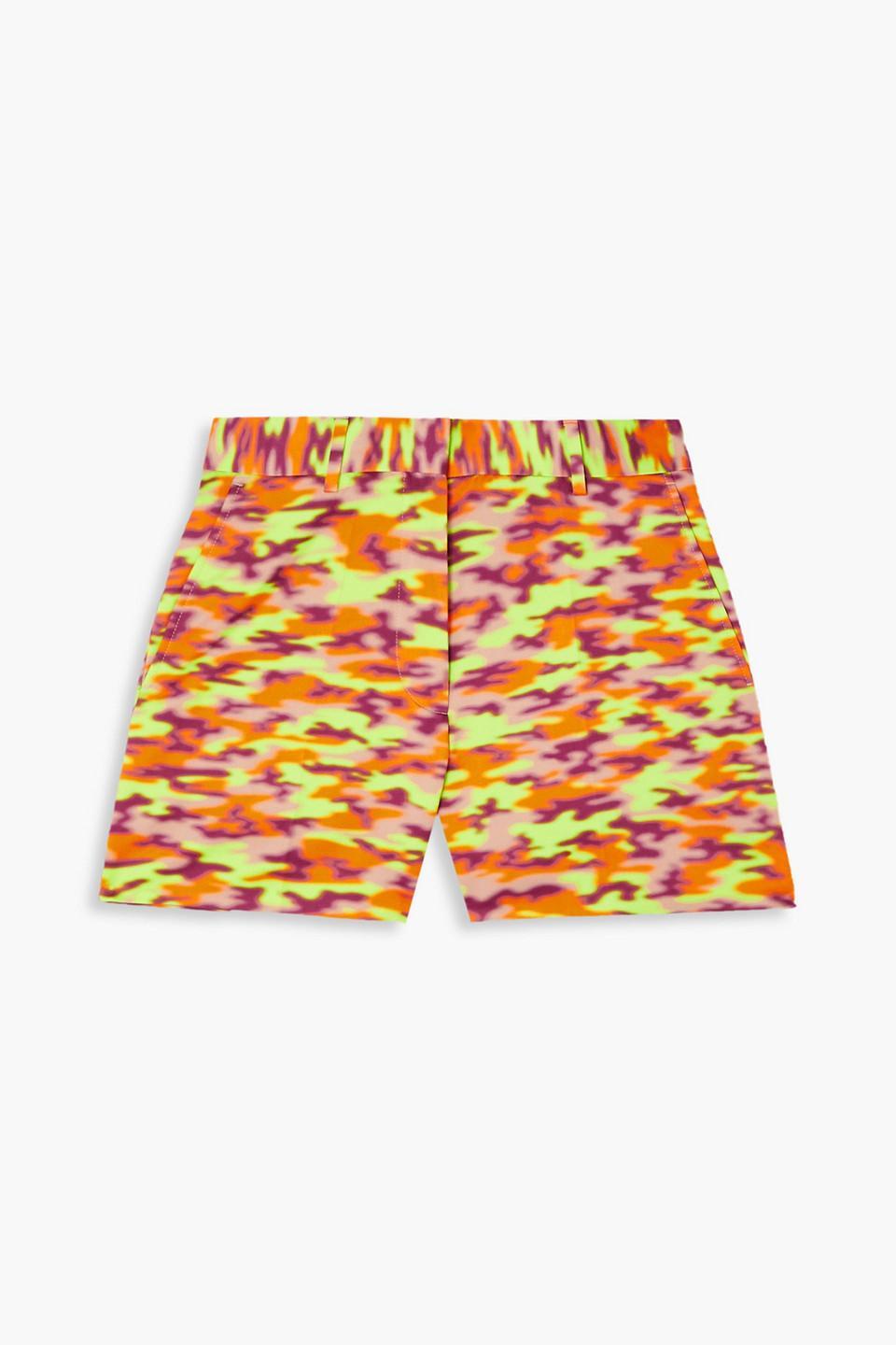 Printed Cotton Shorts In Bright Yellow product image