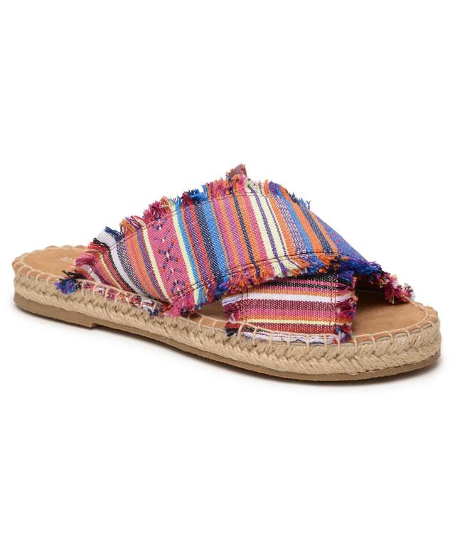 Minnetonka Womens Pepper Cross band Sandals Product Image