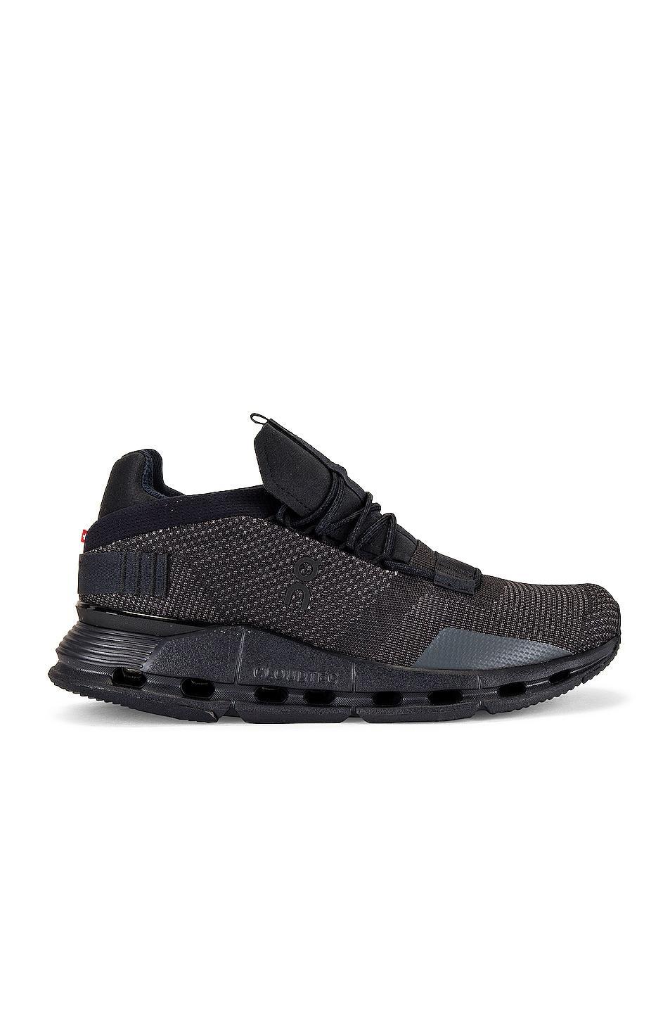 On Cloudnova in Black & Eclipse - Black. Size 11 (also in 8, 8.5). Product Image