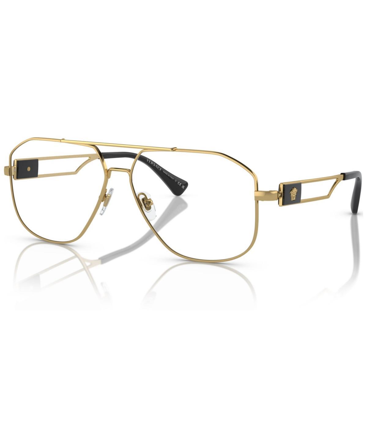 Versace Mens Pilot Eyeglasses, VE1287 59 - Black, Gold-Tone Product Image