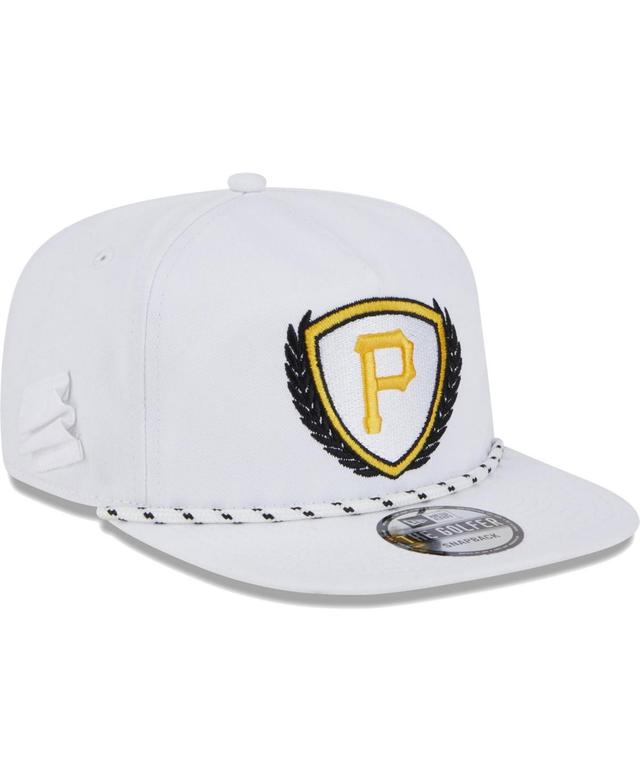 Mens New Era White Pittsburgh Pirates Golfer Tee 9FIFTY Snapback Hat Product Image