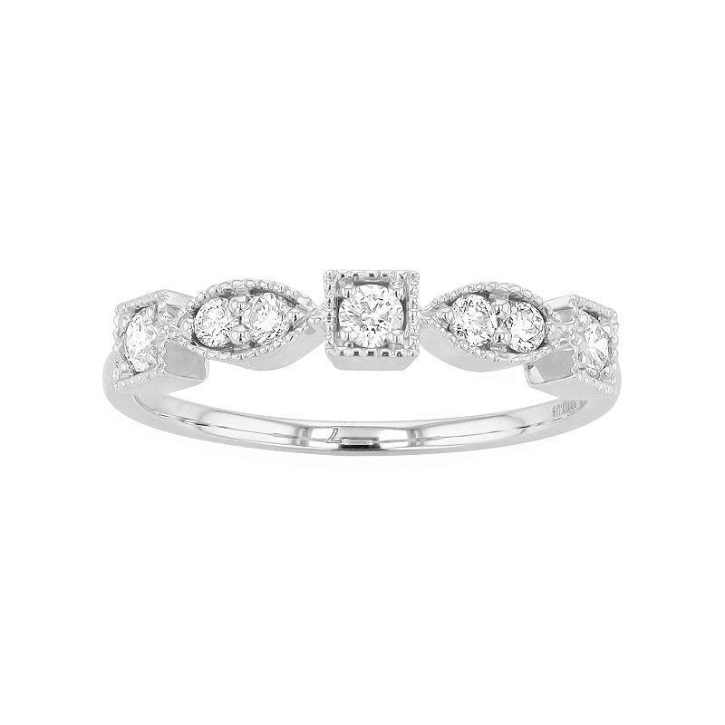 Ava Blue 14k White Gold 1/3 Carat T.W. Diamond Ring, Womens 14k Whgold Product Image