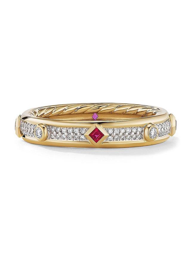 Womens Modern Renaissance Band Ring in 18K Yellow Gold Product Image