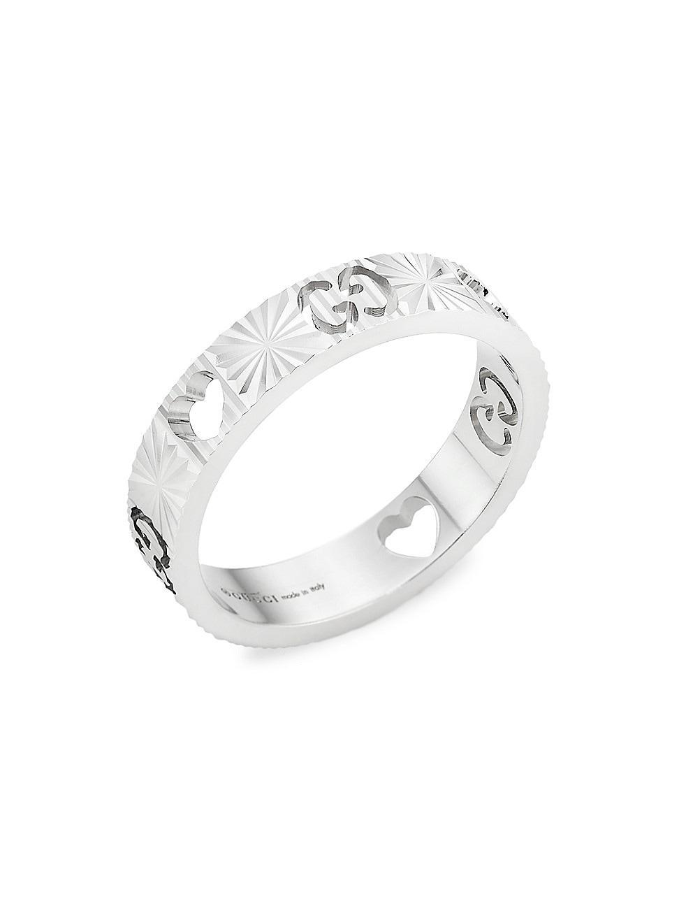 Womens Icon 18K White Gold Star Ring Product Image