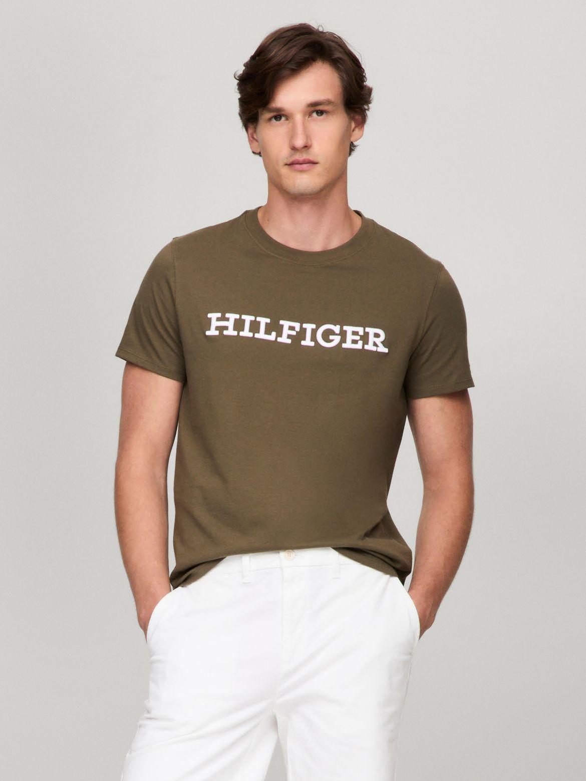 Tommy Hilfiger Men's Embroidered Monotype Logo T-Shirt Product Image