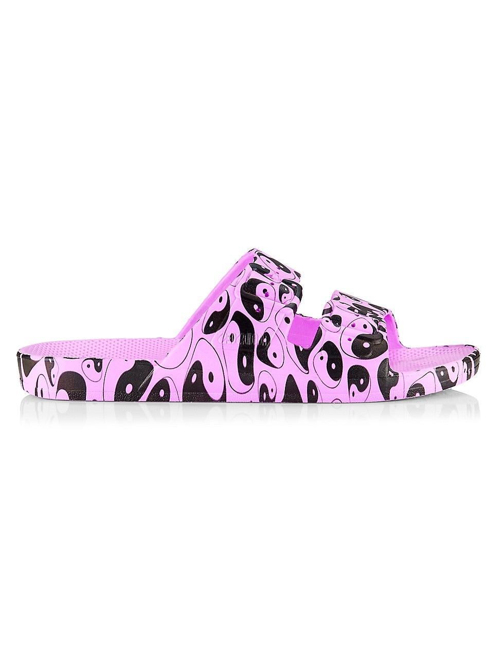 Womens Camo-Print Two-Strap Slides Product Image