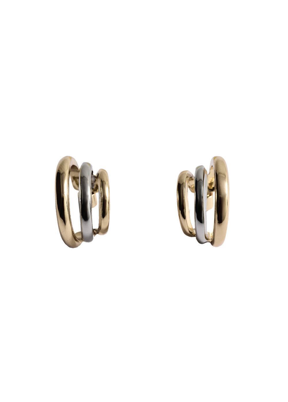 MANGO - Combination triple hoop earrings - One size - Women Product Image