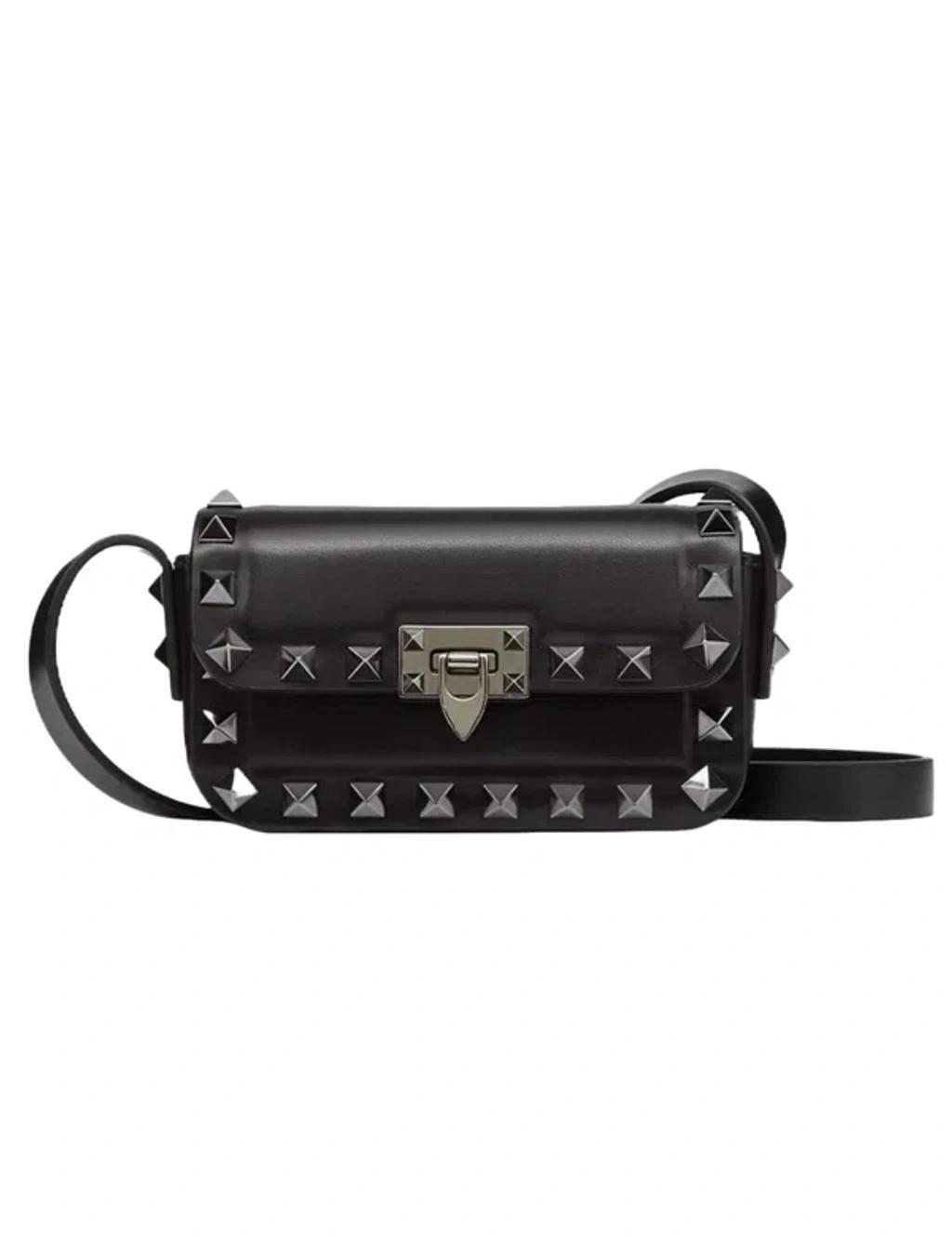 VALENTINO GARAVANI Rockstud Mini Shoulder Bag In Black Product Image