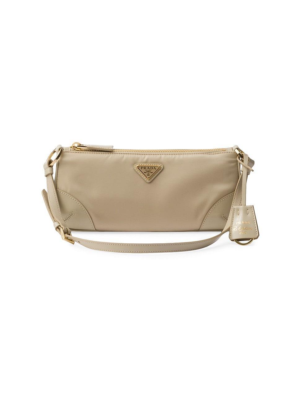 Womens Re-Edition 2002 Re-Nylon And Brushed Leather Shoulder Bag Product Image