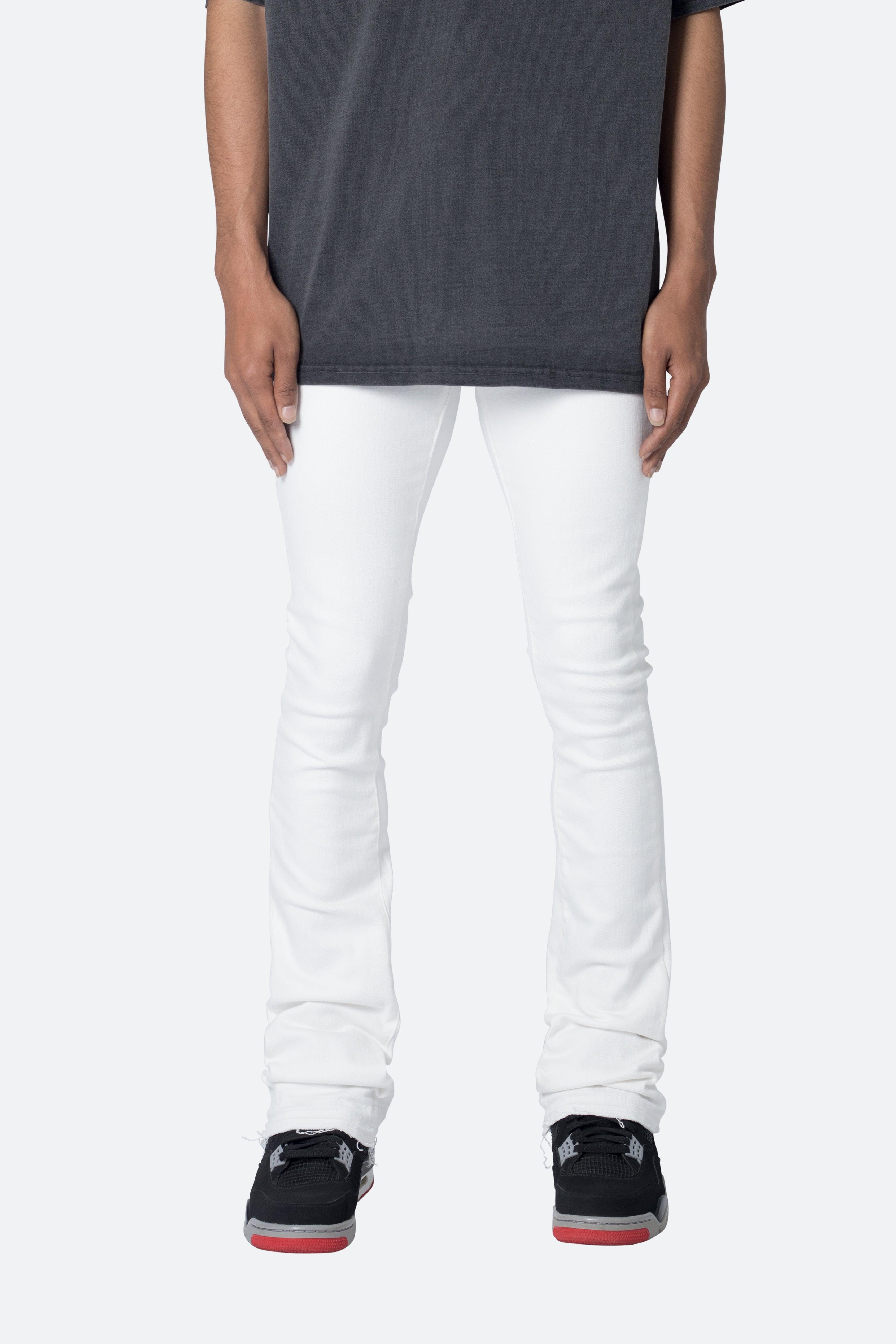 X514 Skinny Stacked Denim - White Product Image