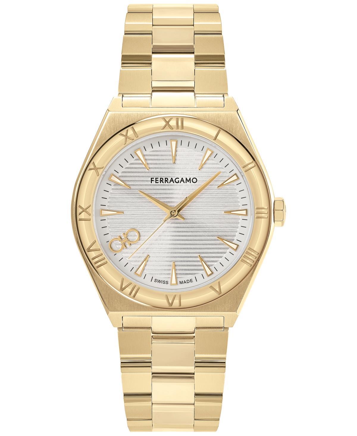 Mens Vega Upper East IP Yellow Gold Stainless Steel Bracelet Watch/40MM Product Image