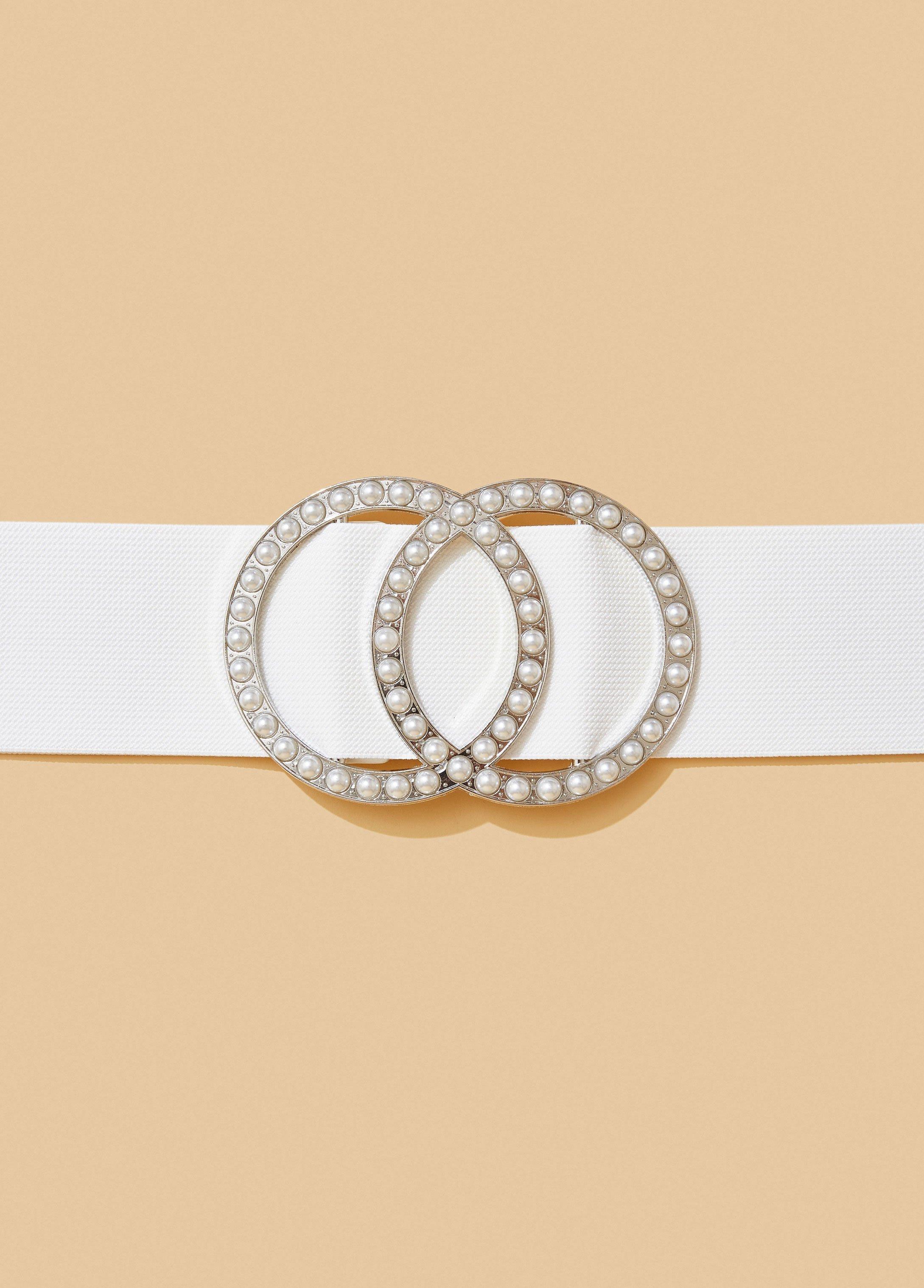 Faux Pearl Circle Stretch Belt Product Image