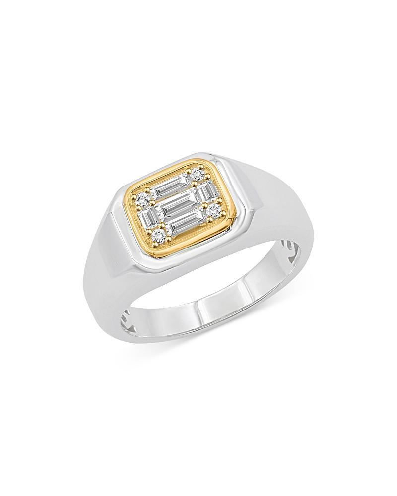 Bloomingdales Fine Collection Mens Mosaic Diamond Ring in 14K White & Yellow Gold, 0.50 ct. t. w. - Exclusive Product Image