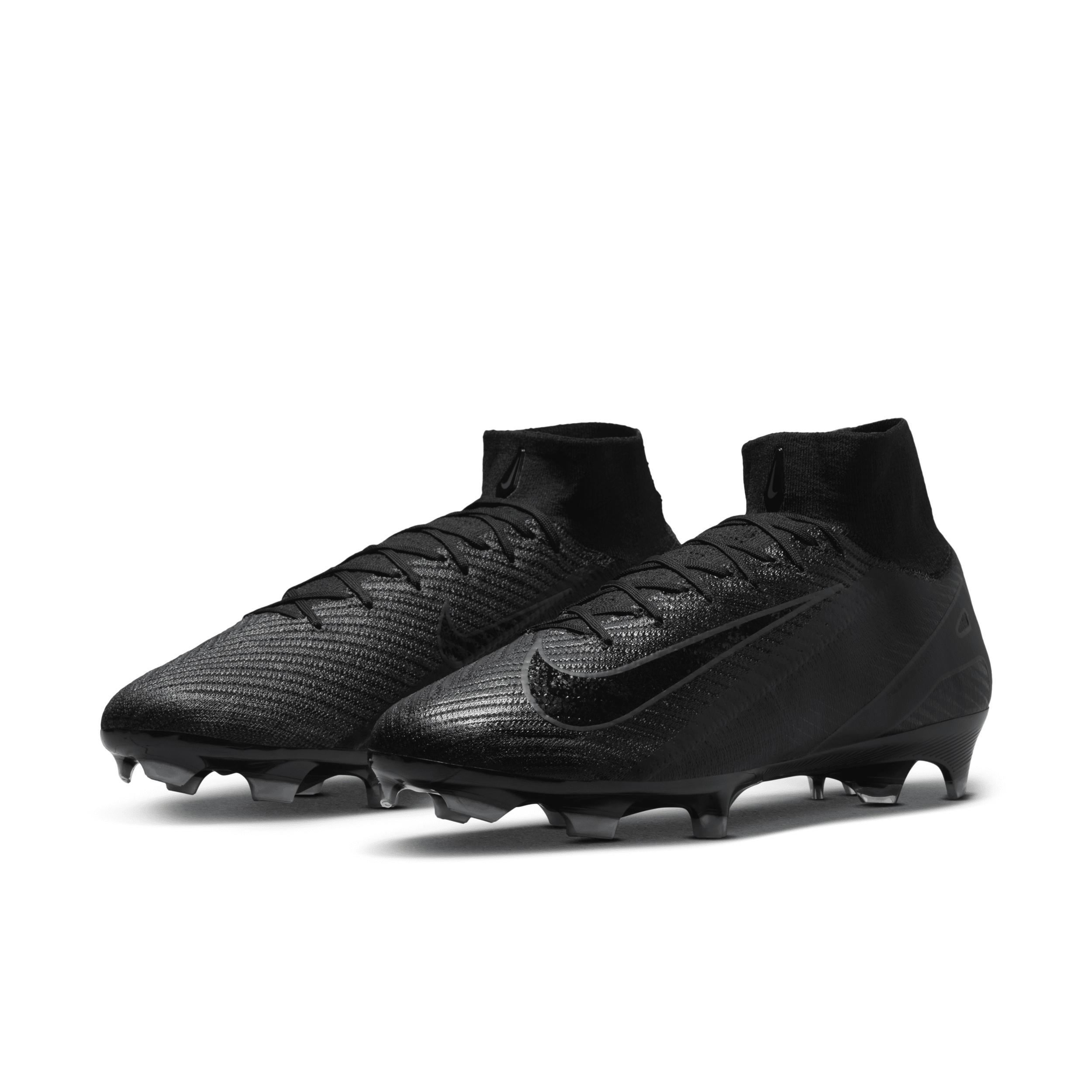 Nike Mens Nike Zoom Superfly 10 Elite FG - Mens Soccer Shoes Black/Black/Deep Jungle Product Image