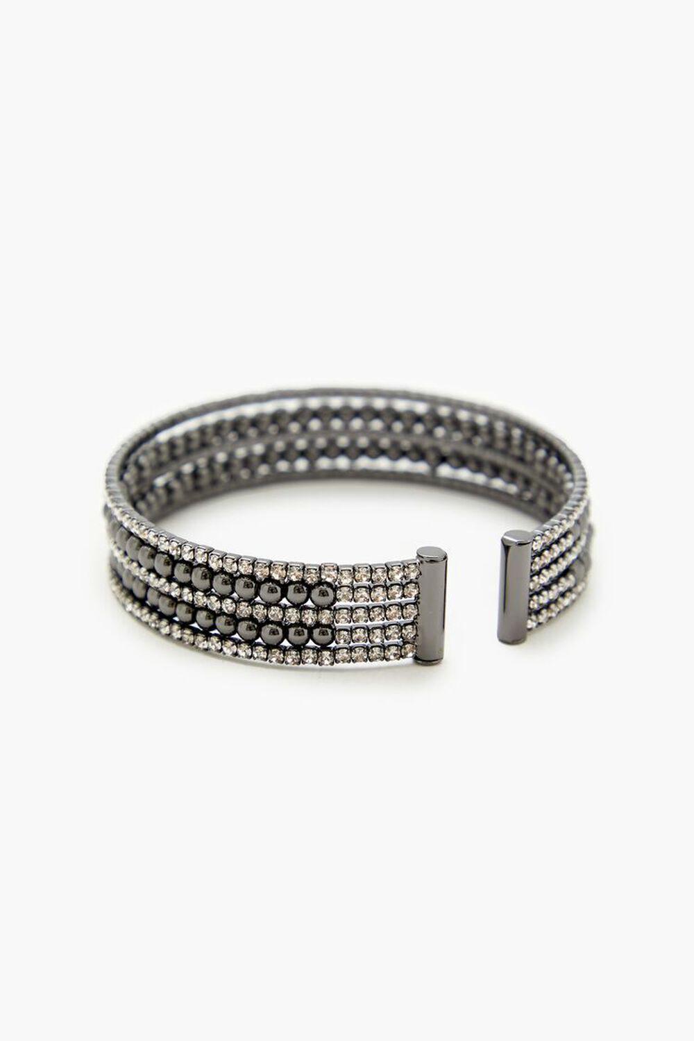 Beaded Rhinestone Bangle Bracelet | Forever 21 Product Image