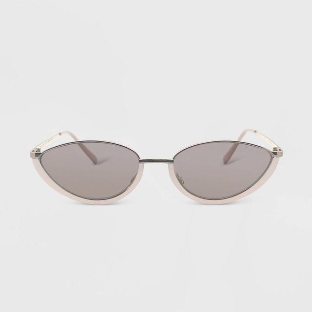 Womens Metal Oval Sunglasses - Wild Fable Nude Product Image