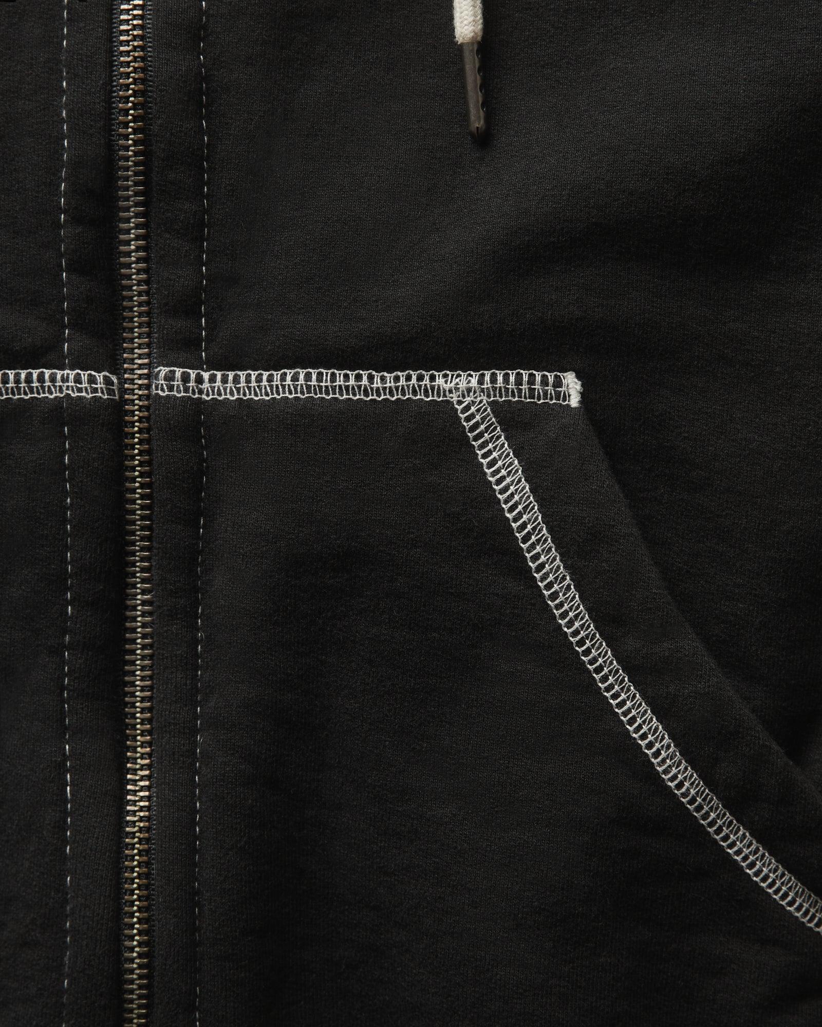 Classic Full Zip - Contrast Stitch - Black Female Product Image