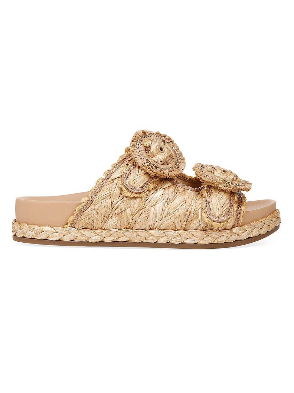 Womens Reina Raffia Slide Sandals Product Image