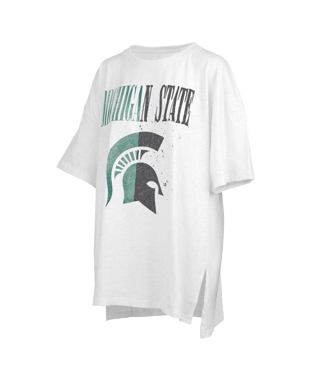 Womens Pressbox Michigan State Spartans Lickety-Split Oversized T-Shirt Product Image