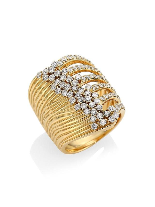 Womens Bahia 18K Yellow Gold & Diamond Ring Product Image