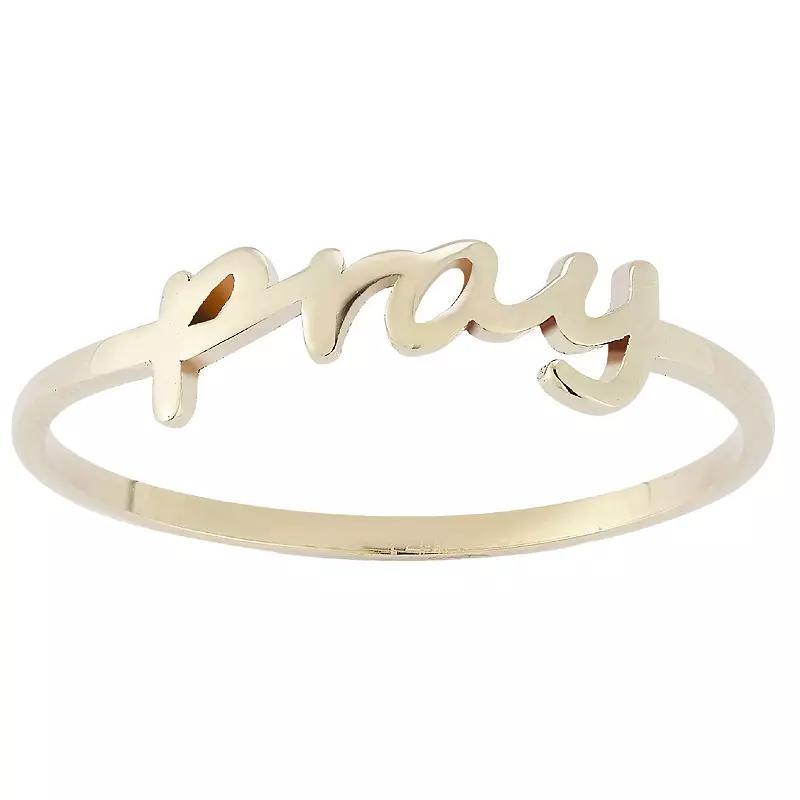 LUMINOR GOLD 14k Gold Pray Ring, Womens Product Image