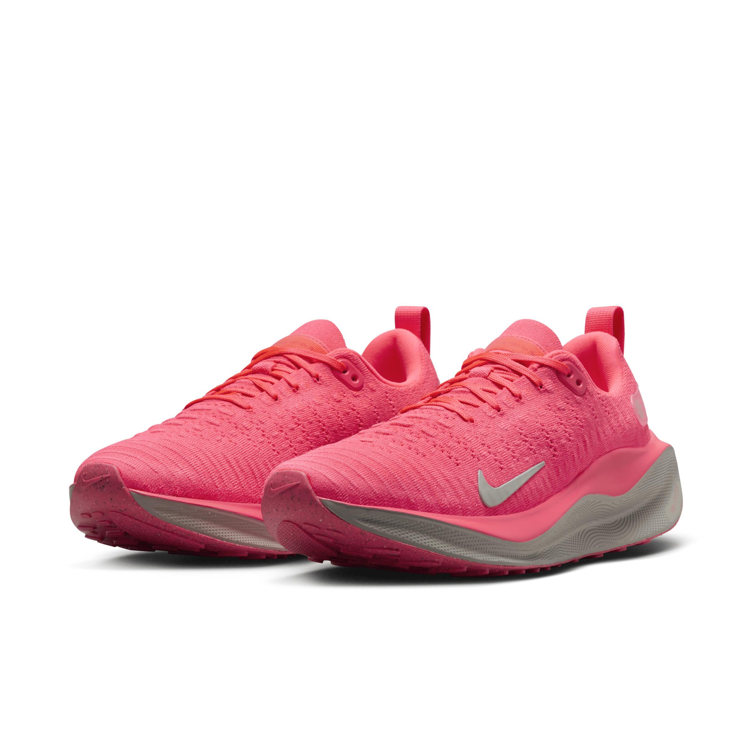 Nike Womens React Infinity Run Flyknit 4 - Running Shoes Pink/Black Product Image