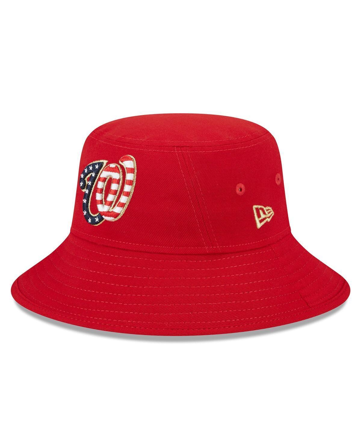 Mens New Era Red Washington Nationals 2023 Fourth of July Bucket Hat Product Image