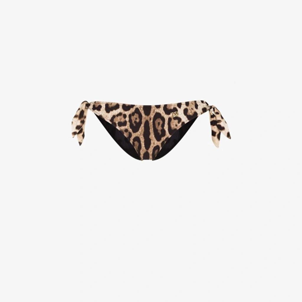 Leopard-print Bikini Bottoms In Black Product Image