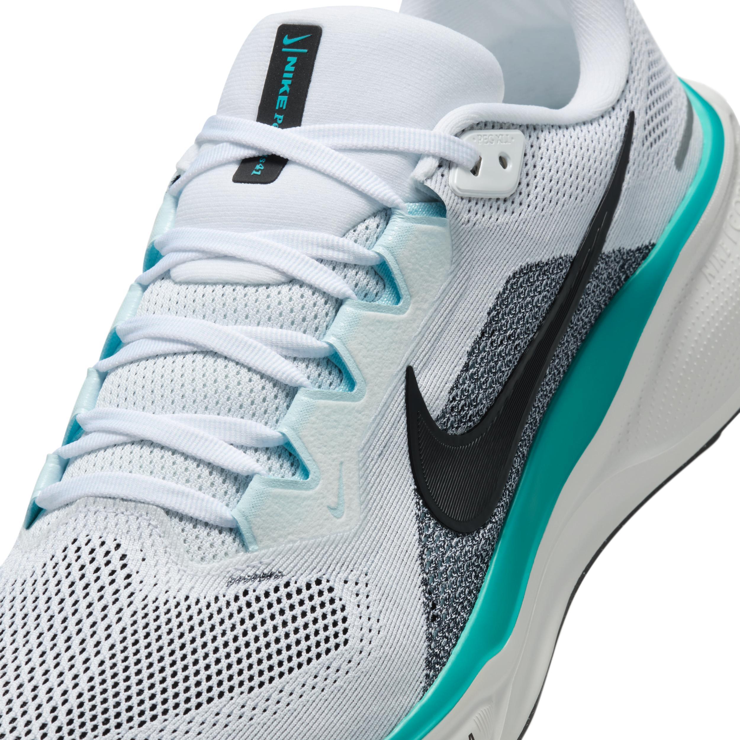 Nike Mens Nike Air Zoom Pegasus 41 - Mens Running Shoes Black/White/Glacier Blue Product Image