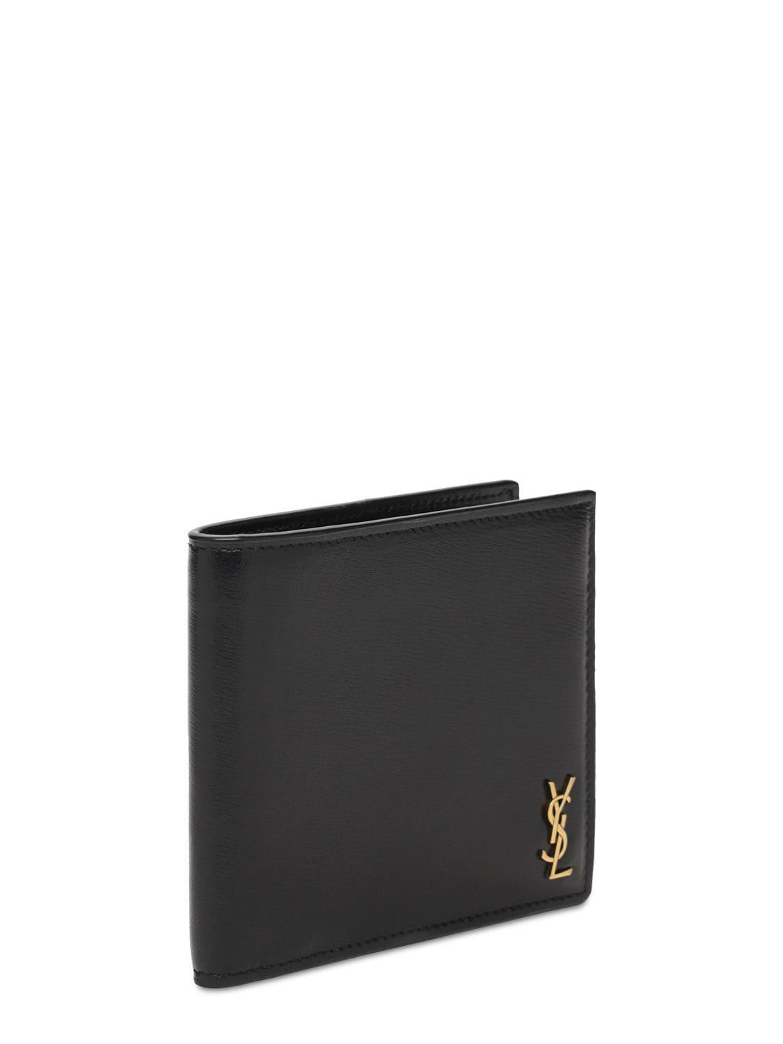 Tiny Monogram Leather Wallet In Black Product Image